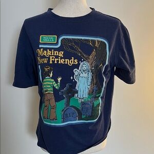 ROMWE Kids Graphic Tee - Navy